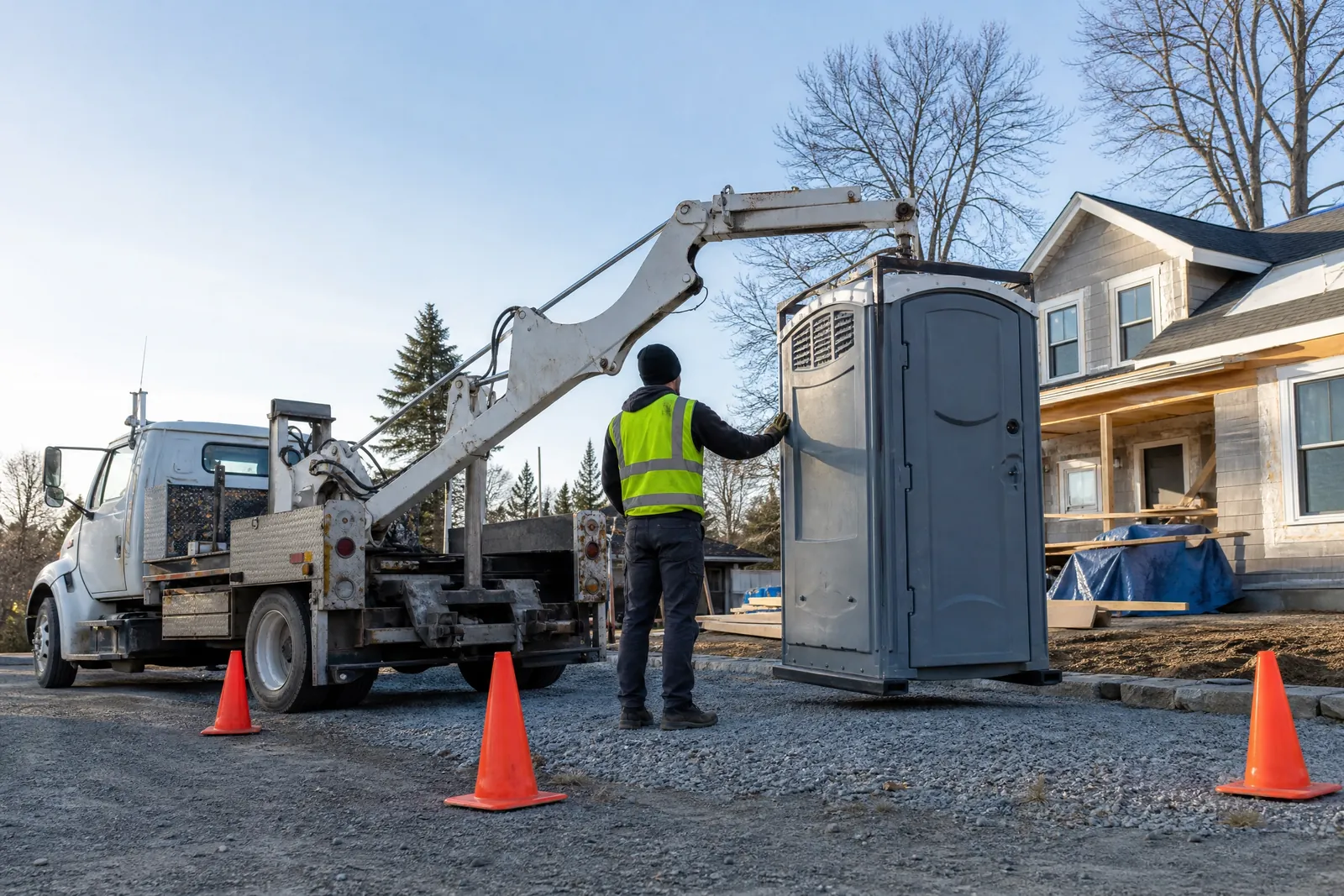ADA-accessible portable restrooms portable sanitation setup